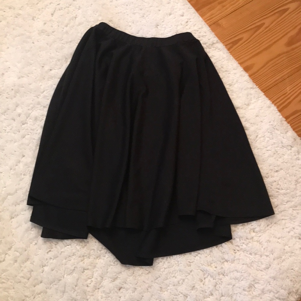 Black midi skirt